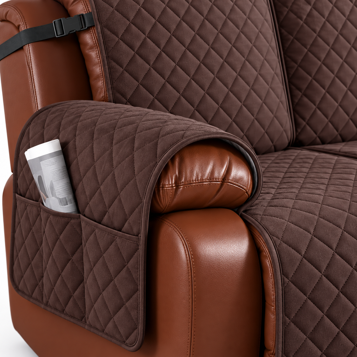 🛋️ Sofa Cover Pad | Quilted Fabric Protector | Recliner & Living Room | Non-Slip Furniture Cover