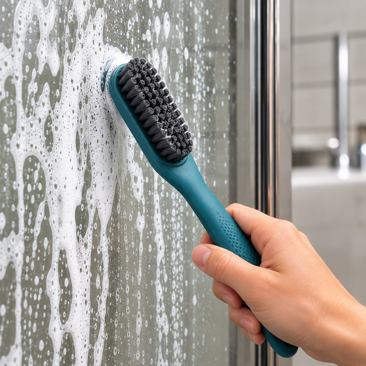 🧼 Cleaning Brush | Plastic Handle | Kitchen | Homeowners | Teal Grip