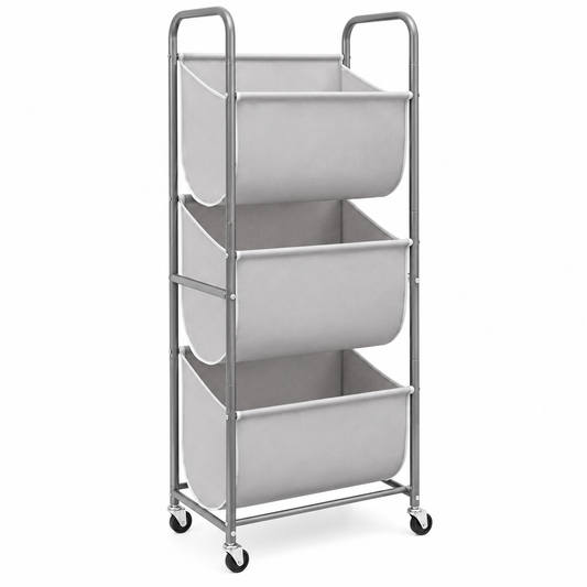 🛒 Space-Saving | Metal Bathroom Homemaker Gift | 3-Tier Rolling Organizer