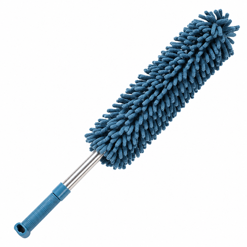 🧹 Microfiber Duster | Chenille Fiber Head | Home Cleaning | Soft Blue