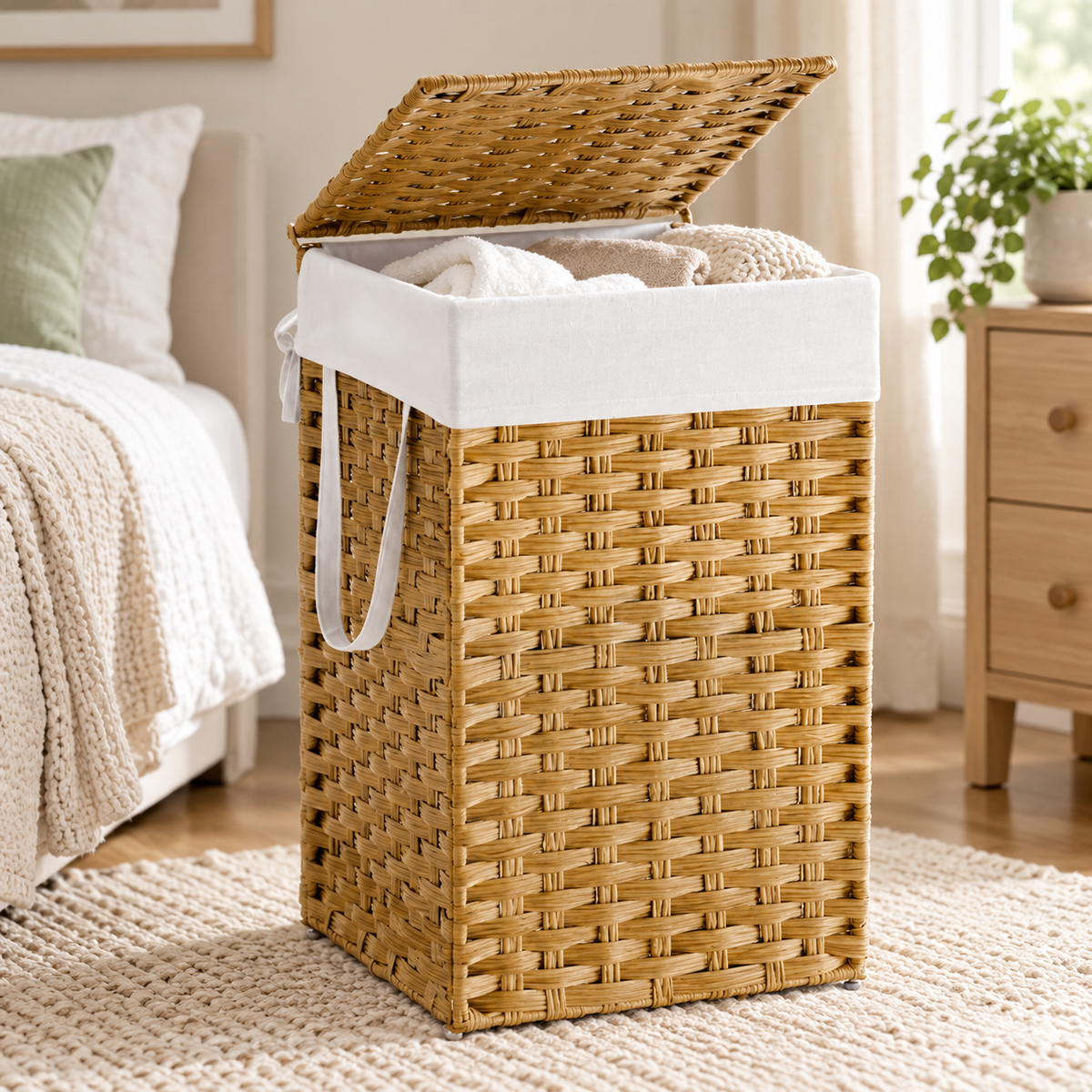 🧺 Laundry-Hamper | Woven Rattan | Laundry Room | Wicker Design