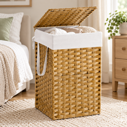🧺 Laundry-Hamper | Woven Rattan | Laundry Room | Wicker Design