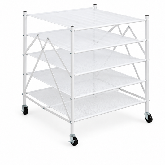 👕 5-Tier Drying Rack | Mesh Flat-Dry Shelves | Laundry & Balcony