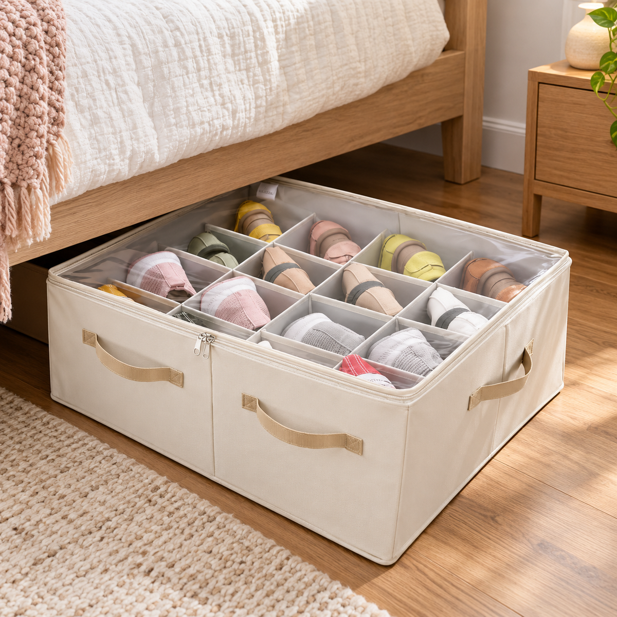 👟 Shoe Storage Organizer | Divided Compartments | Closet & Under-Bed Storage