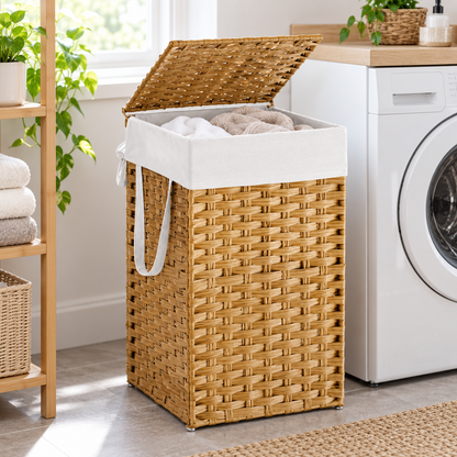 🧺 Laundry-Hamper | Woven Rattan | Laundry Room | Wicker Design