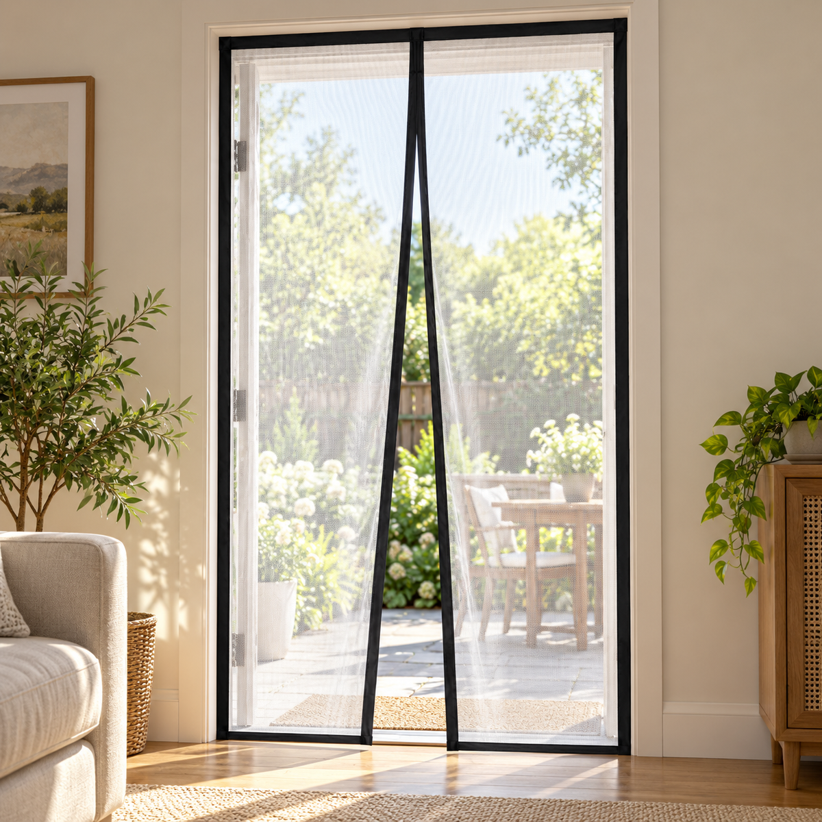 🚪 Magnetic Screen Door | Breathable Mesh Curtain | Patio & Entryway | Hands-Free Closure